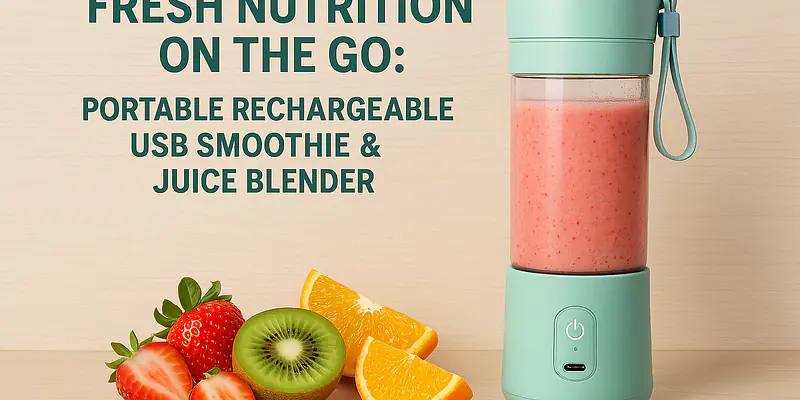 Fresh Nutrition On the Go: Portable Rechargeable USB Smoothie & Juice Blender