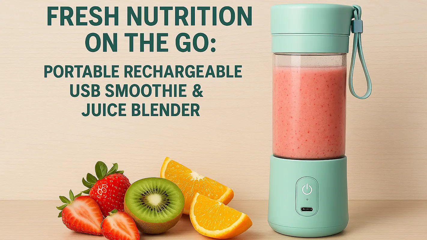 Fresh Nutrition On the Go: Portable Rechargeable USB Smoothie & Juice Blender